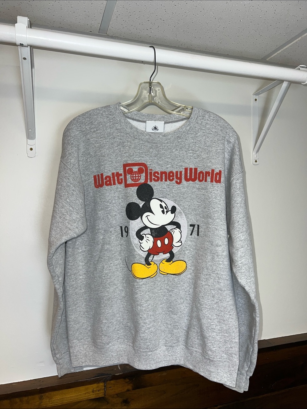 WDW Disney Gray Mickey Mouse Crewneck Sweatshirt- M